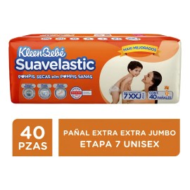 Pañales Kleenbebé Suavelastic Etapa 7 Unisex 40 Piezas