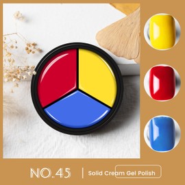 AIJIMEI 15ML Solid Nail Polish 3in1 Nail Polish Cream Solid Gel Polish Solid Cream Gel Polish Cream Gel Polish Nail Painting Gel Soak Off Gel Nail Art DIY Manicure for Home Salon(A45)