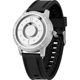 EUTOUR Men's Watch Magnetic Wrist Watch Fancy Minimalist Unisex Swiss Quartz Watch with Silicon Bracelet 40mm