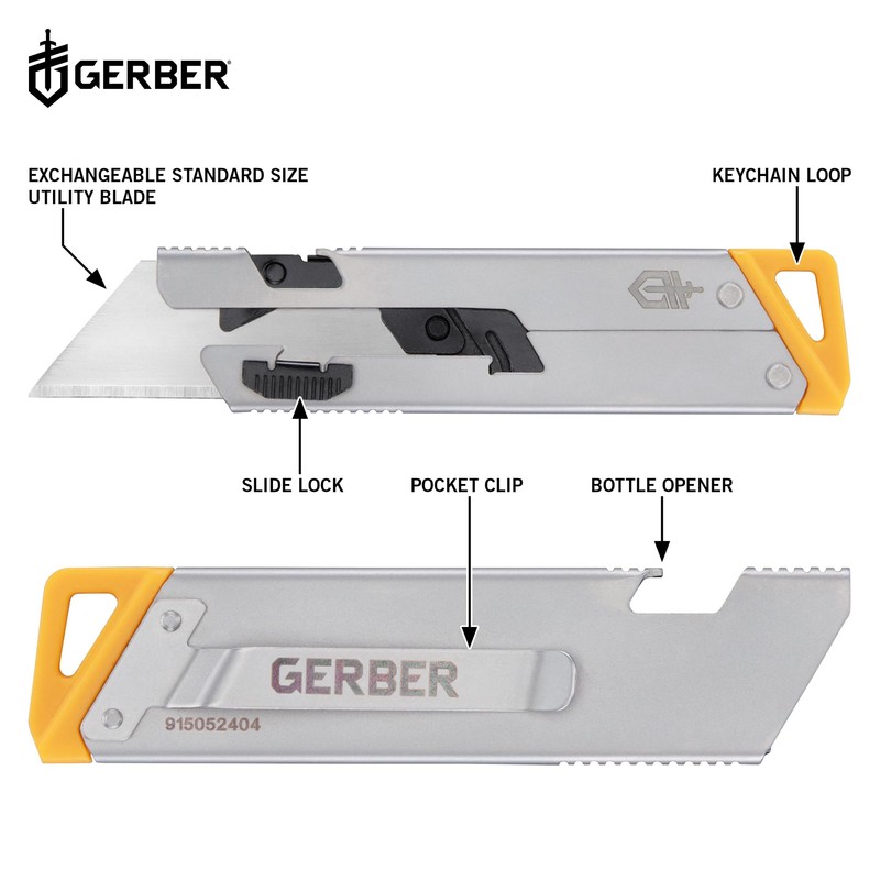 Gerber Gear EAB Slim Compact Utility Knife, Clips to Pocket