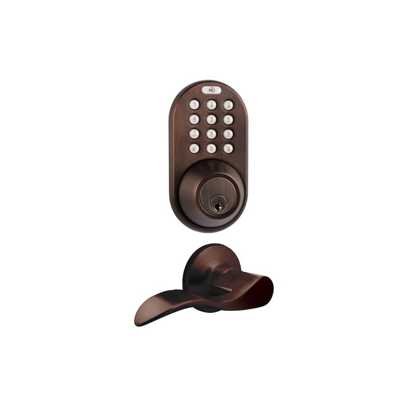 Keyless Entry Door Lock with 2 Lever Handles, Digital Keypad