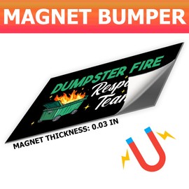 HOSALA (1Pcs - 7.5x4.5 in) Dumpster Fire Response Team Magnet Bumper, Funny Dumpster Fire Car Magnet, Gen Z Meme Truck Vehicle Decoration, Car Accessories, New Driver Gift for Family, Friends
