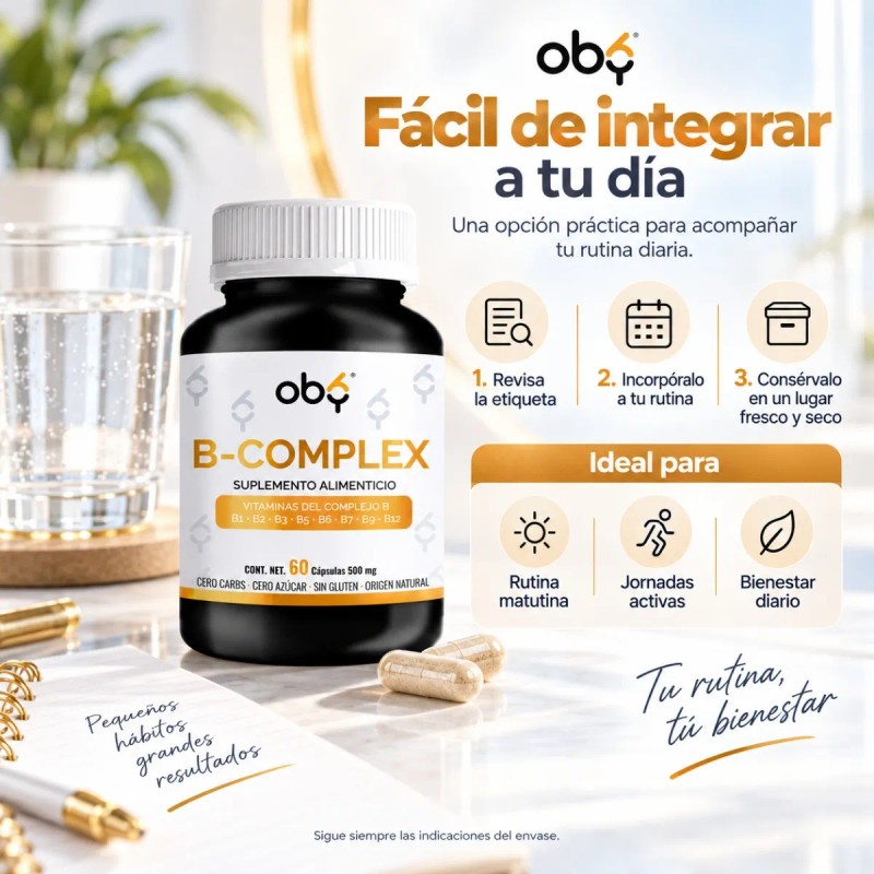 Complejo De Vitaminas B Con B1 B2 B3 B5 B6