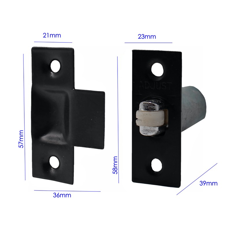 Adjustable Roller Catch Spring Loaded Latch Lock for Internal Doors
