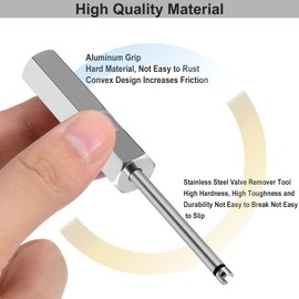 PUIBERS Magnetic Valve Core Removal Tool,Schrader Valve Stem Removal Tools Stem Puller, Great Stainless Steel Tire Valves Tool for Schrader Cores (4 Inch Length)