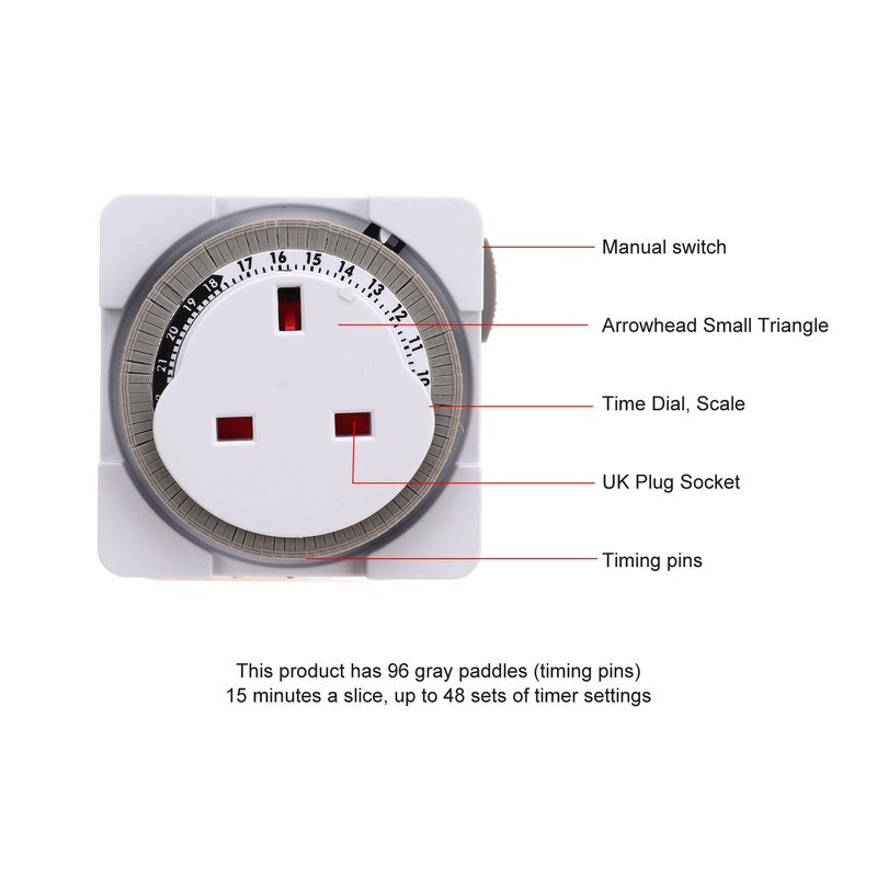 24 Hour Timer Switch Professional Smart Overcharge Protection Cycle Timing