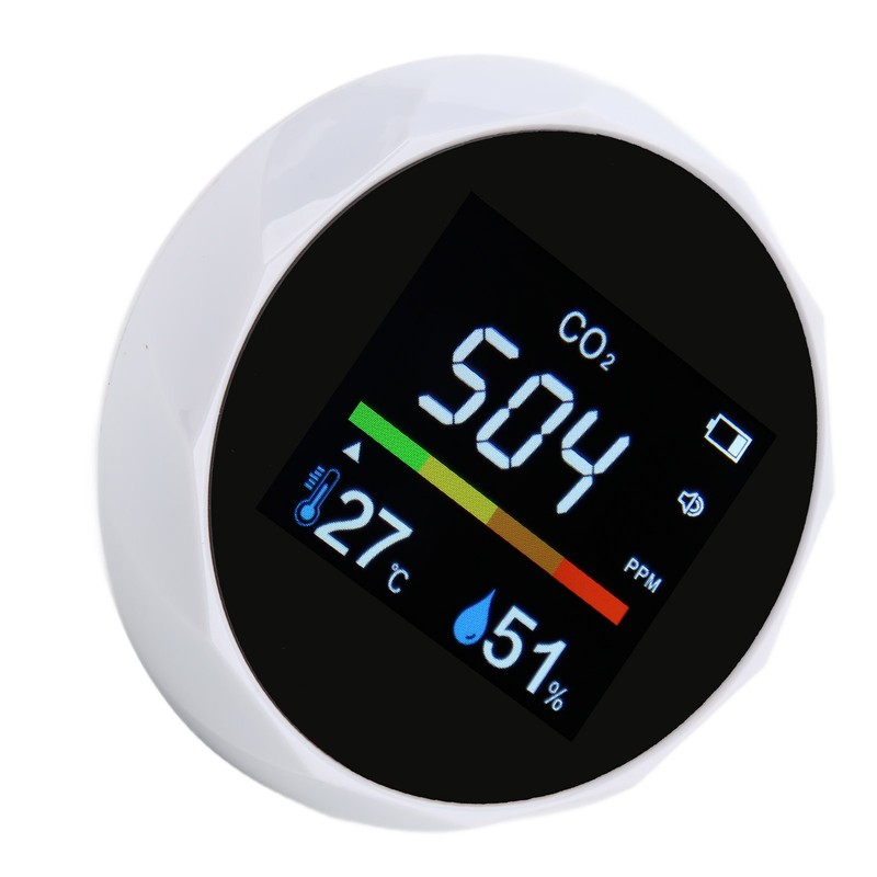 CO2 Monitor Carbon Dioxide Temperature Humidity 3 in 1 Portable
