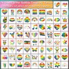 CHARLENT Glitter Rainbow Temporary Tattoos - 74 Individually Sheets Glitter