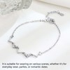 S925 Sterling Silver Heartbeat Wave Bracelet Geometric Wave Bling Fine