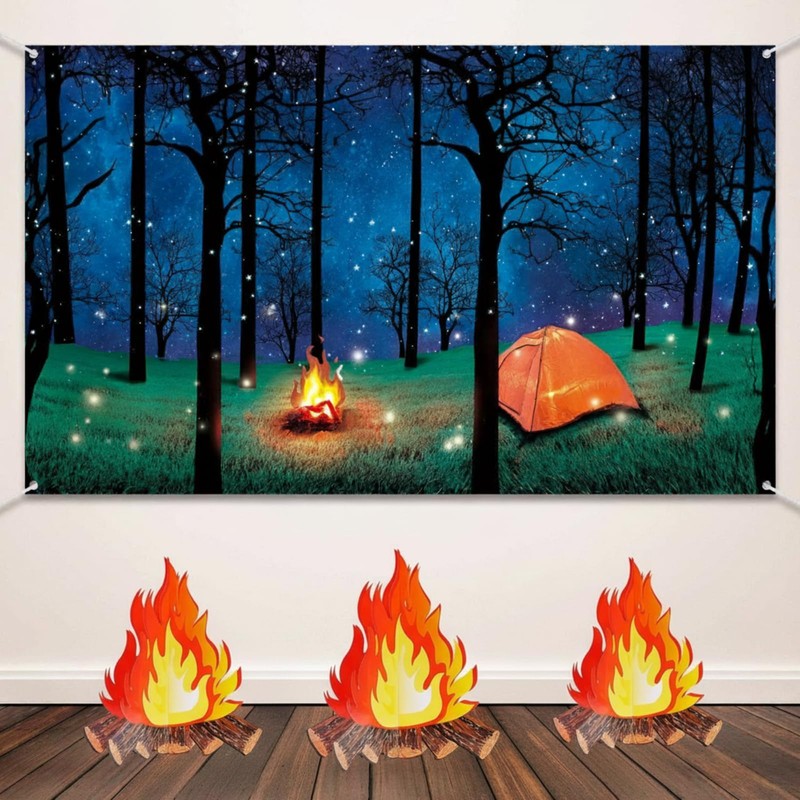 Tatuo 6 Set Fake Fire Fake Fireplace Campfire Flame 12