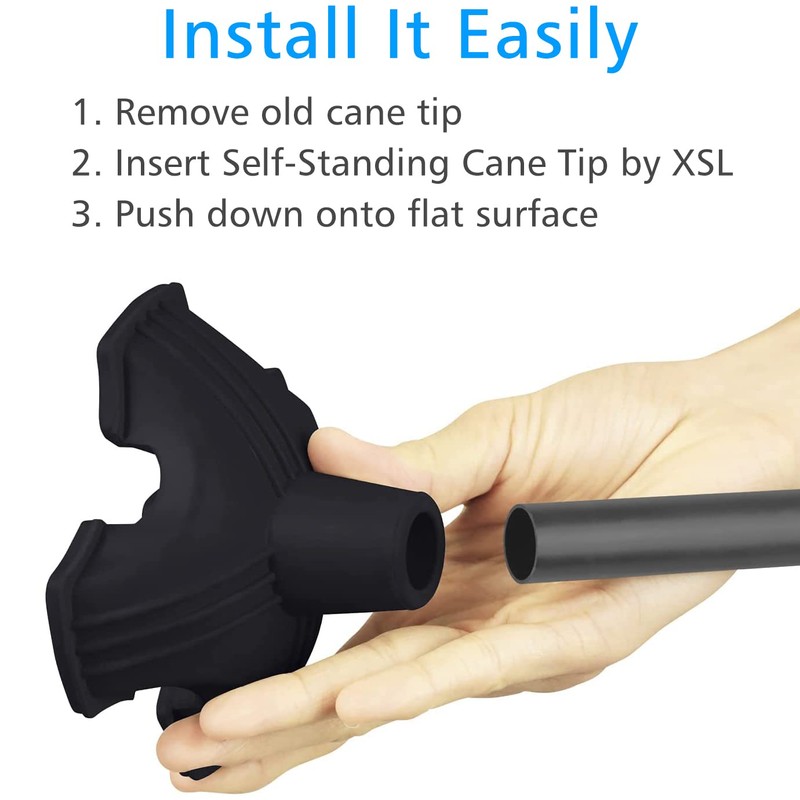 XSL Cane Tips - 3/4 Inch Heavy Duty Rubbers Self