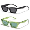 VANLINKER Polarized Small Trendy Skinny Cat Eye Sunglasses Women Vintage