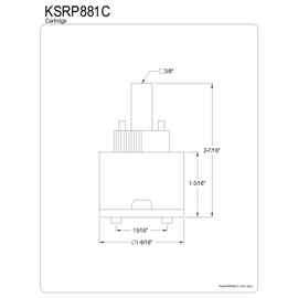 Kingston Brass KSRP881C Ceramic Cartridge for KS887CW