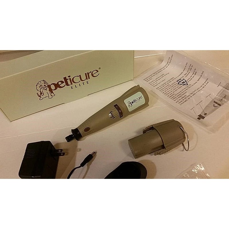 Peticure Elite Cordless 9.6v Pet Cat Dog Nail File Trimmer