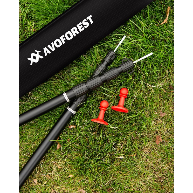 Tarp Poles Heavy Duty Adjustable, AVOFOREST Aviation Aluminum 8.7FT Tent
