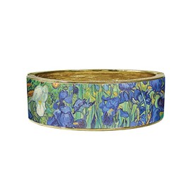 RainCaper Fine Art Hinged Cuff Bangle Bracelet for Women | One size fits most, Durable Glossy Finish | van Gogh Irises