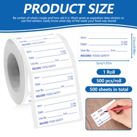 ASTIMESA Removable Food Labels for Containers, Waterproof Oil Resistant Freezer Labels Tape to Write on 0.98 x 1.96 Inch, Food Storage Kitchen Date Sticker for Restaurants Markets Blue (1 Roll)