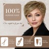 RUWISS Short Hair Toppers for Women Real Human Hair, 5x5.5