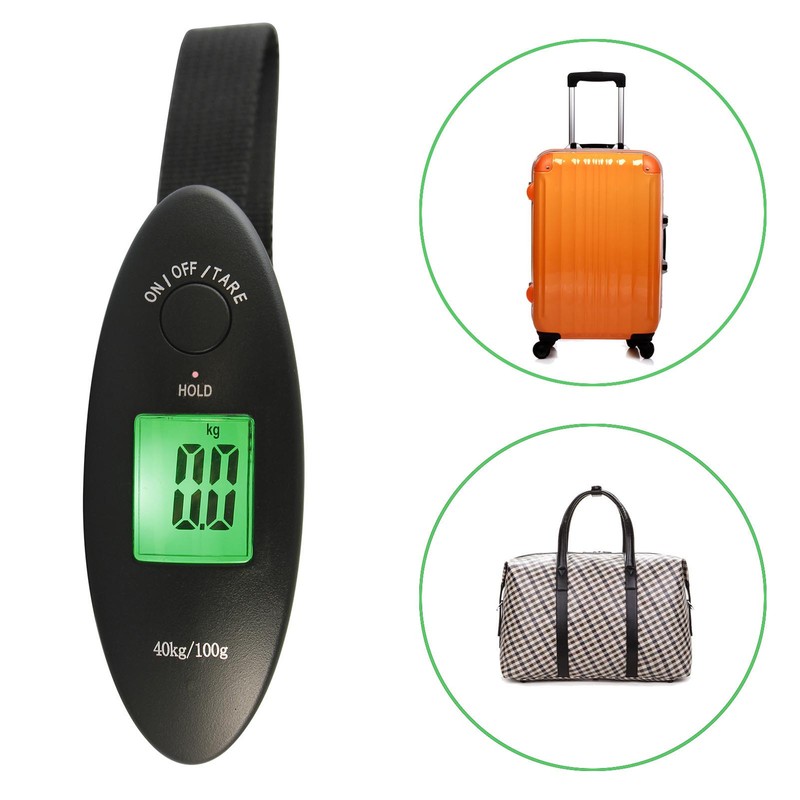 Luggage Scale Travel Digital Rechargeable Backlight LCD Display 88lb/40kg Suitcase