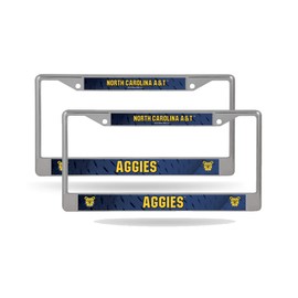 Rico North Carolina A&T Aggies Chrome Metal (2) License Plate Frame Set