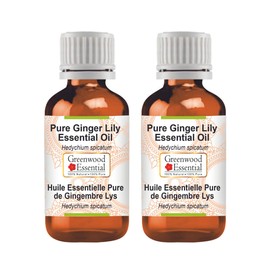 Greenwood Essential Pure Ginger Lily Essential Oil (Hedychium spicatum) Steam Distilled 100ml X 2 (6.76 oz)