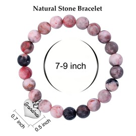 iWenSheng Mother’s Day Gifts for Grandma from Grandchildren Granddaughter Grandson, Grandmother Bracelet Birthday Valentines Christmas Presents