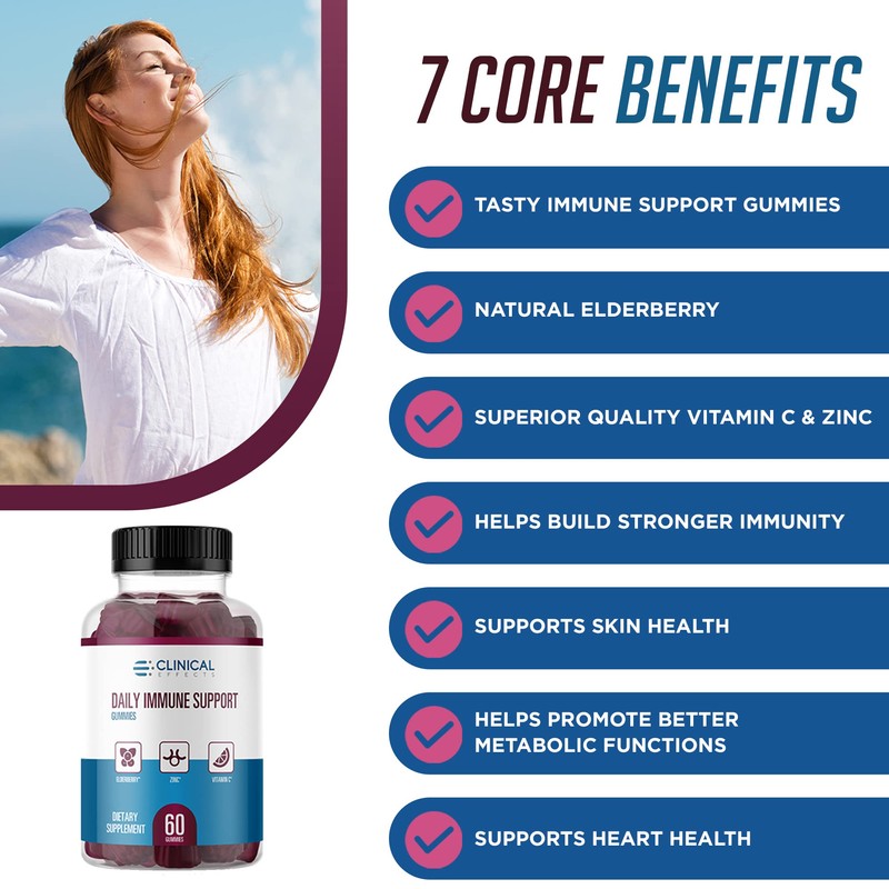 Clinical Effects Daily Immune Support Gummies - Elderberry Gummies with