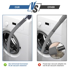 PetOde Dryer Vent Cleaner Kit, Dryer Lint Vacuum Attachment Compatible with All Vacuum Cleaner, Dryer Vent Cleaning Tool Vacuum Hose with Universal Connector, Blue