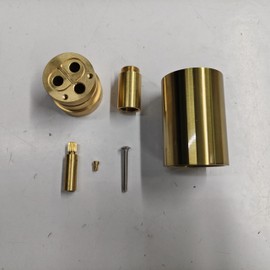 KES 1-inch Shower Body Extension, Including Extension of Handwheel and Valve Element for Three Function Brushed Brass, LB6305-YC-BZ