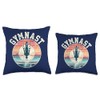 Vintage Gymnastics Rings Gymnast Throw Pillow
