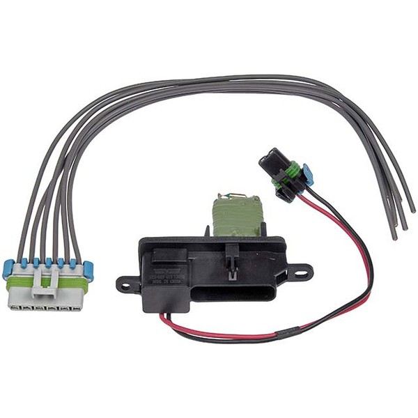 APDTY 084518 Blower Motor Resistor Fan Speed Control w/Wire Wiring Harness Kit (Replaces 15-81796, 15-80560, 89018770)