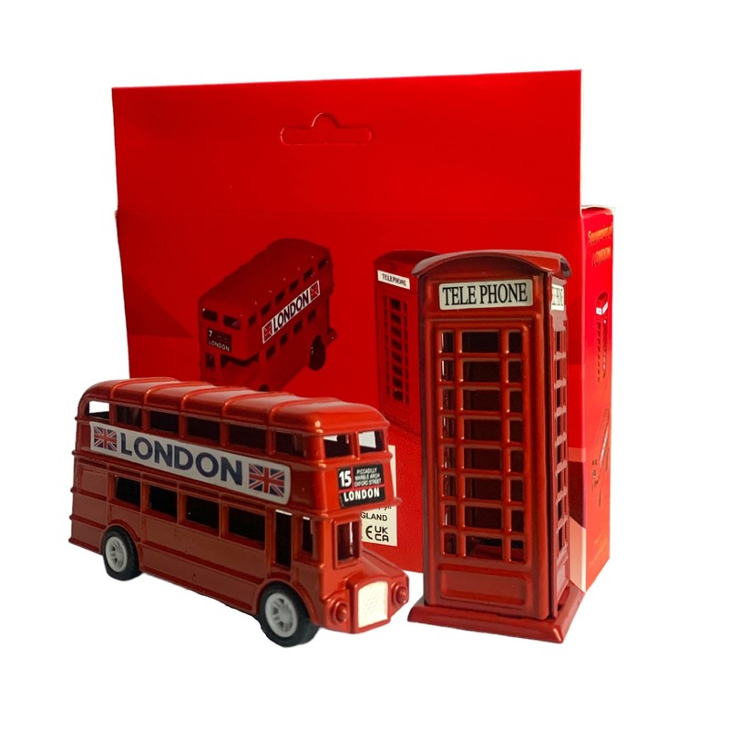 London Souvenir Pencil Sharpeners Set - Die Cast Metal Sharpener
