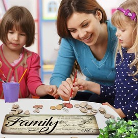 Gifts for Grandma Family Tree Wall Decor Family Birthday Board DIY Wooden Birthday Reminder Calendar Plaque for Home Decor