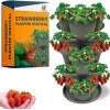 SunVara Planter Strawberry Vertical Stackable Tower 5 Tier Herb Outdoor