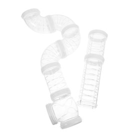 DECHOUS DIY Transparent Hamster Tunnel for Small Animals Lightweight Easy Clean Exercise Playground Tube for Mice Rats and Hamsters Enhancing Interaction and Activity