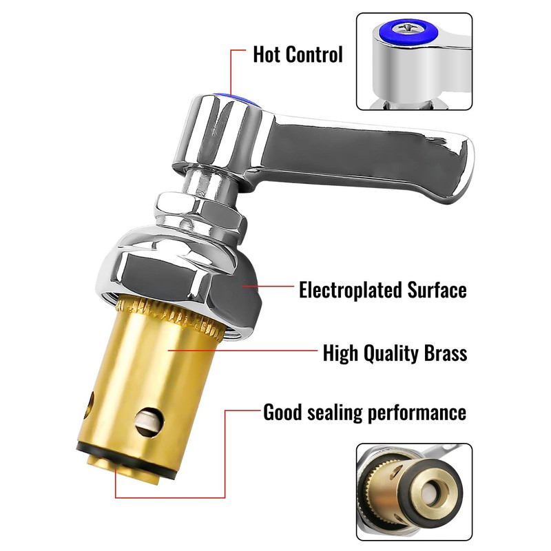 Qnbes 002713-40 Blue Cold Side Handle Stem Assembly Replacement Compatible