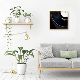 Golden State Art, Aluminum Album Frames Display 12.5x12.5 Vinyl Record, Brushed Metal Finish Records Frame for Wall, Acrylic Glass, for 12'' Album Cover (10 Pack Bronze)