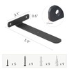 Mkono 8 Pack Shelf Brackets Black Heavy Duty Metal Hidden
