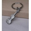 Vintage Albert Elovitz Violin Music Keychain Silver Pewter 2 Inch