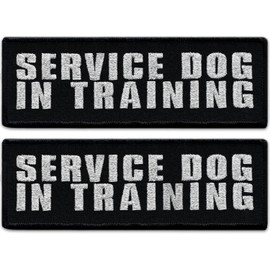 Laughing Lizards Service Dog Training Vest Patches (2-Pack) Reflective Harness with Embroidered Patches in 3 Sizes (Small, 3.5" x 1")
