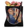 Rosie the Riveter USA American Flag Tote Bag