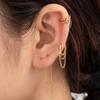 Gold Chain Earrings for Women Silver Double Layers Chain Earrings