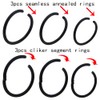 NewkeepsR 3PCS-20G Steel Black Nose Rings Sleeper Earrings, 0.8mm Hinged