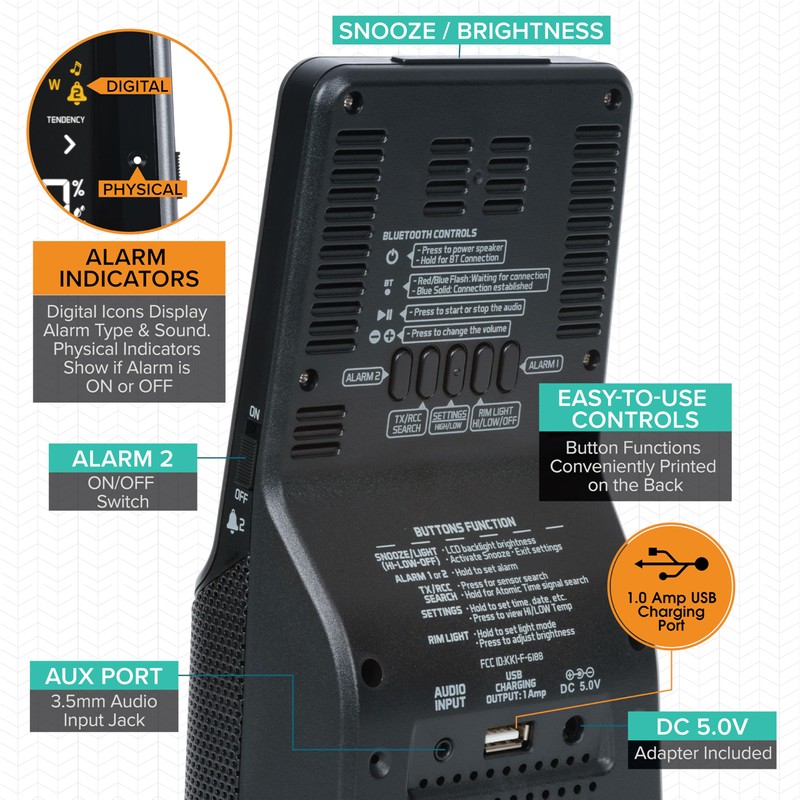 La Crosse Technology S87078 Color Wireless Weather Station with Bluetooth