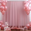 10x10ft Dusty Rose Tulle Backdrop Curtain for Parites, Sheer Backdrop