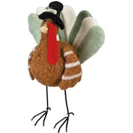 Primitives by Kathy Thanksgiving Standing Felt Pligrim Turkey