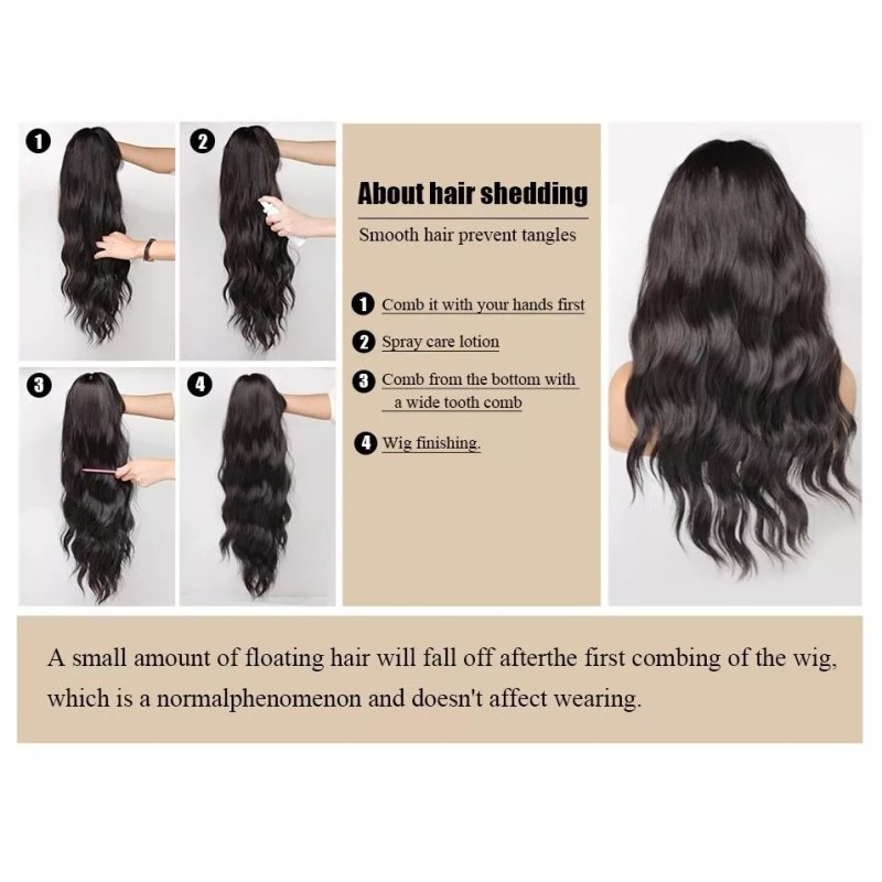 Haircube US Women Long Straight SYNTHETIC WIGS with Bangs Ombre