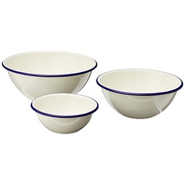 Wiltshire Enamel Mixing Bowl 3 Piece Set, Blue