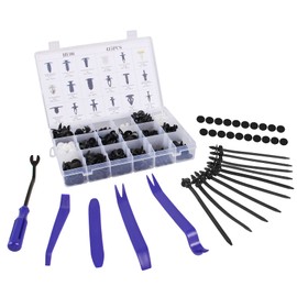 DOCAS Pack of 446 Car Mounting Clips, Car Decorative Clips, Plastic Rivet Decorative Clips with Tool for Removing Trim (Style 3)