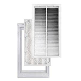 Venti Air 14" X 25" Steel Return Air Filter Grille with MERV 11 Filter Pre-Installed - Removable Face/Door for 1 inch Filters - HVAC Duct Cover Grill [Outer Dimension: 16.5"W X 27.5" H]